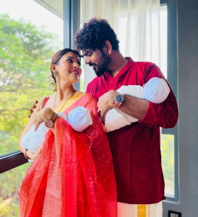 vignesh shivan and nayanthara diwali with kids